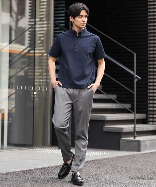 a.v.v(アーヴェヴェ)の「【吸水速乾】ALTIMAカノコボタンダウンポロシャツ(ポロシャツ・メンズ・ブルー/ネイビー/ブラック・46/48/50/44)」の15枚目の写真