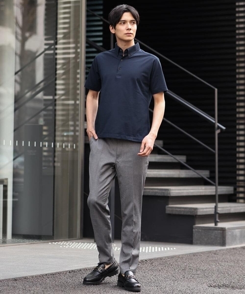 a.v.v(アーヴェヴェ)の「【吸水速乾】ALTIMAカノコボタンダウンポロシャツ(ポロシャツ・メンズ・ブルー/ネイビー/ブラック・46/48/50/44)」の17枚目の写真