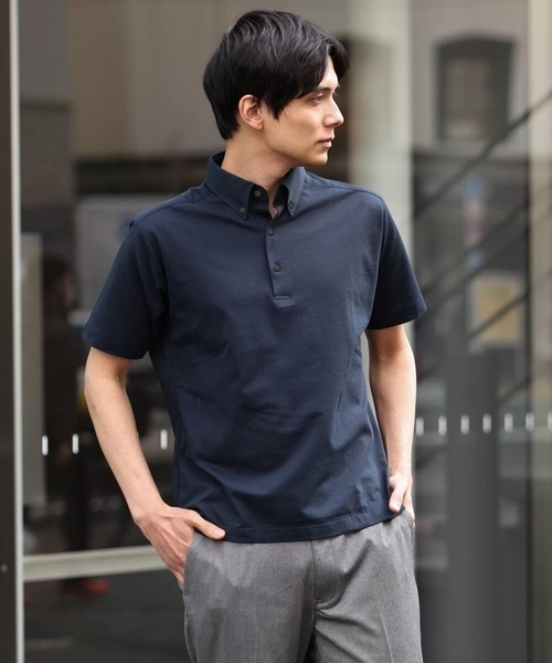 a.v.v(アーヴェヴェ)の「【吸水速乾】ALTIMAカノコボタンダウンポロシャツ(ポロシャツ・メンズ・ブルー/ネイビー/ブラック・46/48/50/44)」の18枚目の写真