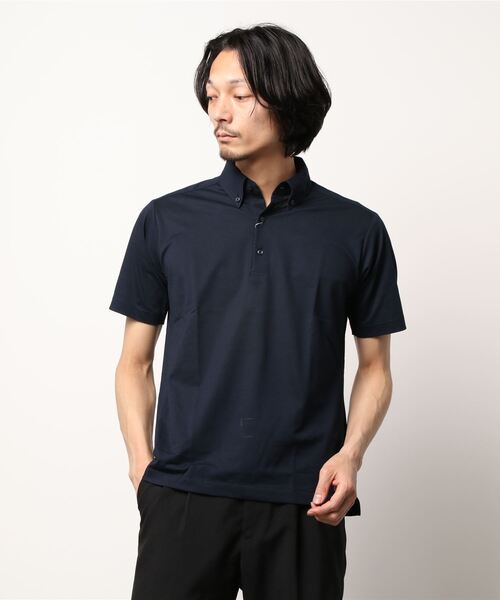 a.v.v(アーヴェヴェ)の「【吸水速乾】ALTIMAカノコボタンダウンポロシャツ(ポロシャツ・メンズ・ブルー/ネイビー/ブラック・46/48/50/44)」の2枚目の写真