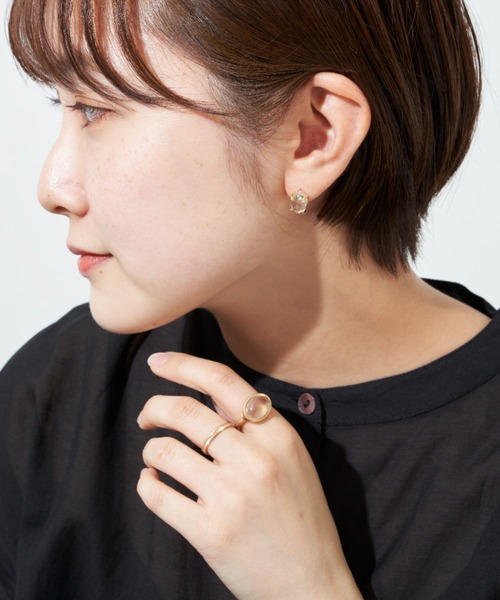 Libra Cue(リブラ キュー)の「“1ストーンリング” 天然石使用、アレルギー対応、ニッケルフリー。同シリーズピアスあり(リング・レディース・その他/クリア・FREE)」の15枚目の写真