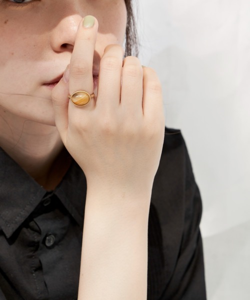 Libra Cue(リブラ キュー)の「“1ストーンリング” 天然石使用、アレルギー対応、ニッケルフリー。同シリーズピアスあり(リング・レディース・その他/クリア・FREE)」の12枚目の写真