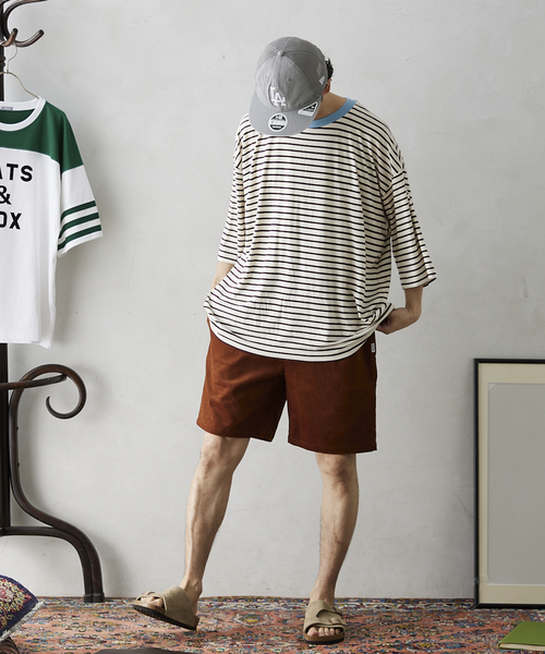 JOURNAL STANDARD relume（ジャーナルスタンダード　レリューム）の「リンガーボーダーTシャツ（Tシャツ/カットソー・メンズ・ホワイト/ネイビー/ブラウン/ブルー・MEDIUM/LARGE）」の19枚目の写真