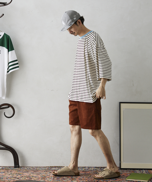 JOURNAL STANDARD relume（ジャーナルスタンダード　レリューム）の「リンガーボーダーTシャツ（Tシャツ/カットソー・メンズ・ホワイト/ネイビー/ブラウン/ブルー・MEDIUM/LARGE）」の21枚目の写真