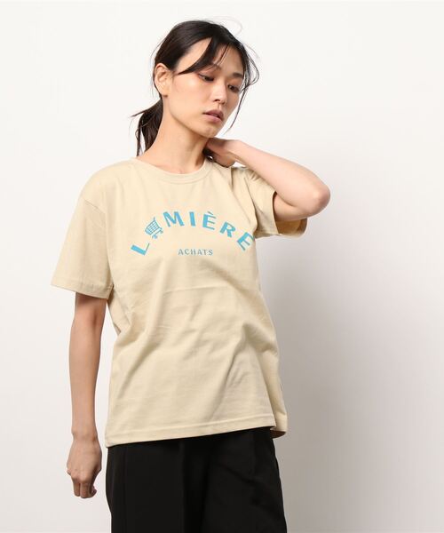 Lugnoncure(ルノンキュール)の「アーチロゴプリントTシャツ(Tシャツ/カットソー・レディース・オフホワイト/ベージュ/ミント・フリ-)」の10枚目の写真