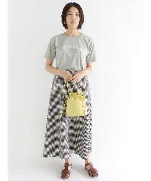 Lugnoncure(ルノンキュール)の「アーチロゴプリントTシャツ(Tシャツ/カットソー・レディース・オフホワイト/ベージュ/ミント・フリ-)」の6枚目の写真