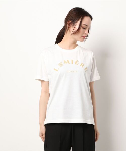 Lugnoncure(ルノンキュール)の「アーチロゴプリントTシャツ(Tシャツ/カットソー・レディース・オフホワイト/ベージュ/ミント・フリ-)」の11枚目の写真