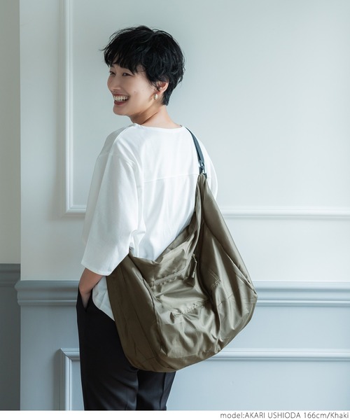 coca（coca）（コカ）の「リップストップショルダーバック（ショルダーバッグ・レディース・ブラック/カーキ・ONE SIZE）」の7枚目の写真