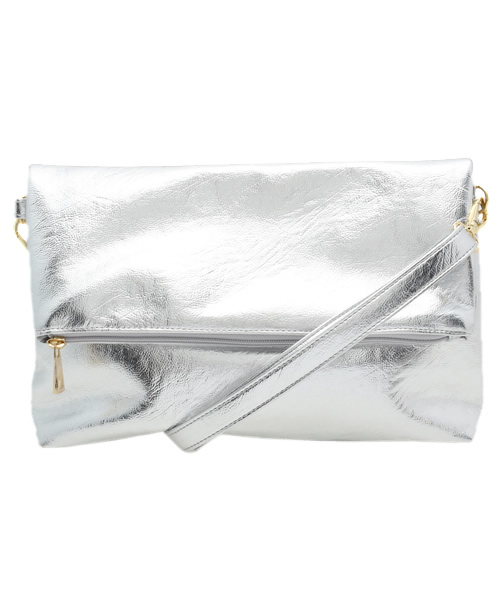 WEGO（ウィゴー）の「WEGO/口折れ2WAYショルダーバッグ（クラッチバッグ・レディース・ホワイト/ブラック/ブルー/レッド/シルバー・FREE）」の5枚目の写真