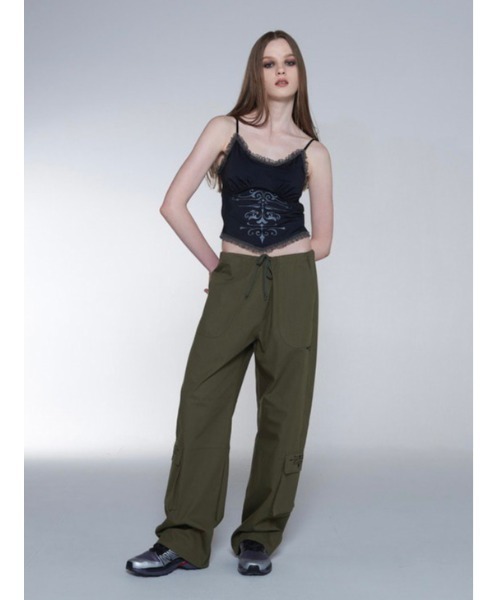 セール Setup Exe セットアップエグゼ Ripstop Cargo Pants カーゴパンツ ブラック カーキ トライバル ワイドパンツ カーゴパンツ Setup Exe セットアップエグゼ のファッション通販 Zozotown