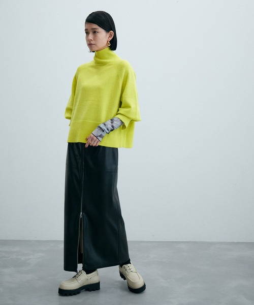 ADAM ET ROPE'（アダムエロペ）の「ウォッシャブルウールクロップドプルオーバー（ニット/セーター・レディース・ブラック/パープル/サックスブルー/イエロー/オレンジ/ピンク/クリーム・FREE）」の18枚目の写真