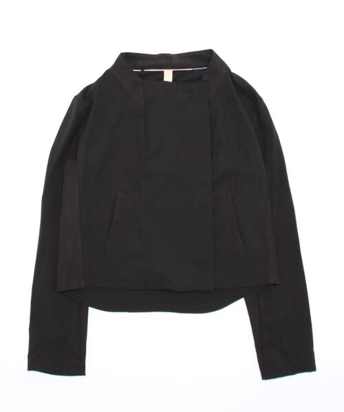 Q（キュー）の「リラックスライダース（ライダースジャケット・レディース・ブラック/オリーブ・MEDIUM）」の5枚目の写真