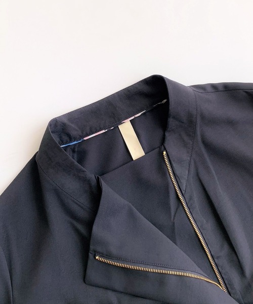 Q（キュー）の「リラックスライダース（ライダースジャケット・レディース・ブラック/オリーブ・MEDIUM）」の14枚目の写真