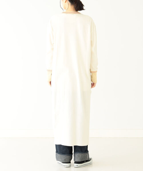 BEAMS BOY（ビームスボーイ）の「BEAMS BOY /リブ ヘンリーネック ワンピース（ワンピース・レディース・オレンジ/ナチュラル・FREE）」の8枚目の写真