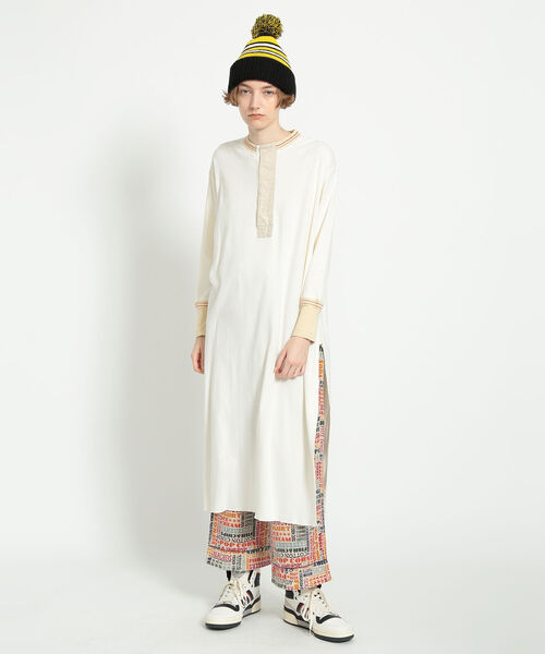 BEAMS BOY（ビームスボーイ）の「BEAMS BOY /リブ ヘンリーネック ワンピース（ワンピース・レディース・オレンジ/ナチュラル・FREE）」の11枚目の写真