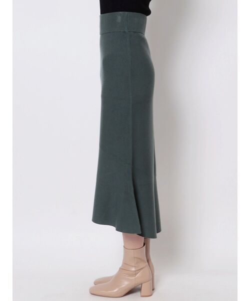 LAGUNAMOON（ラグナムーン）の「アシンメトリーヘムニットスカート（スカート・レディース・アイボリー/ブラック/ダークグリーン/モカ・SMALL/MEDIUM）」の12枚目の写真