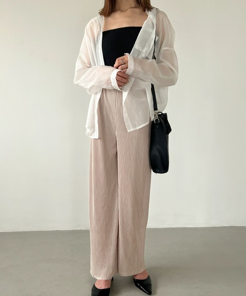 CLEA（クレア）の「セルフカット／プリーツイージーパンツ（その他パンツ・レディース・ブラック/ベージュ/ブラウン/グレー・FREE）」の21枚目の写真