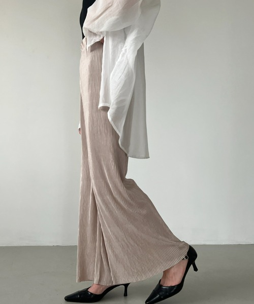 CLEA（クレア）の「セルフカット／プリーツイージーパンツ（その他パンツ・レディース・ブラック/ベージュ/ブラウン/グレー・FREE）」の20枚目の写真