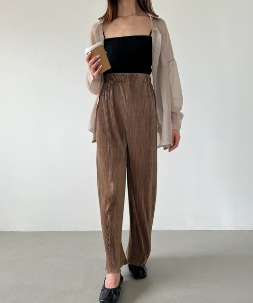 CLEA（クレア）の「セルフカット／プリーツイージーパンツ（その他パンツ・レディース・ブラック/ベージュ/ブラウン/グレー・FREE）」の17枚目の写真