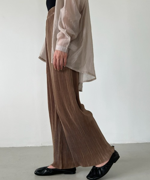 CLEA（クレア）の「セルフカット／プリーツイージーパンツ（その他パンツ・レディース・ブラック/ベージュ/ブラウン/グレー・FREE）」の15枚目の写真