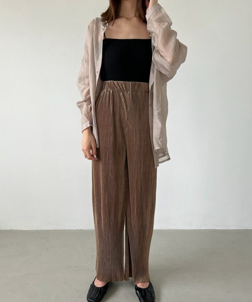 CLEA（クレア）の「セルフカット／プリーツイージーパンツ（その他パンツ・レディース・ブラック/ベージュ/ブラウン/グレー・FREE）」の18枚目の写真