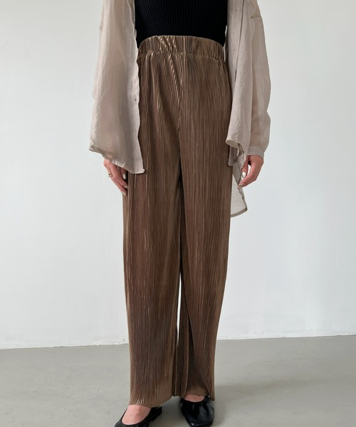 CLEA（クレア）の「セルフカット／プリーツイージーパンツ（その他パンツ・レディース・ブラック/ベージュ/ブラウン/グレー・FREE）」の14枚目の写真