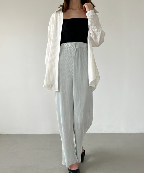 CLEA（クレア）の「セルフカット／プリーツイージーパンツ（その他パンツ・レディース・ブラック/ベージュ/ブラウン/グレー・FREE）」の11枚目の写真