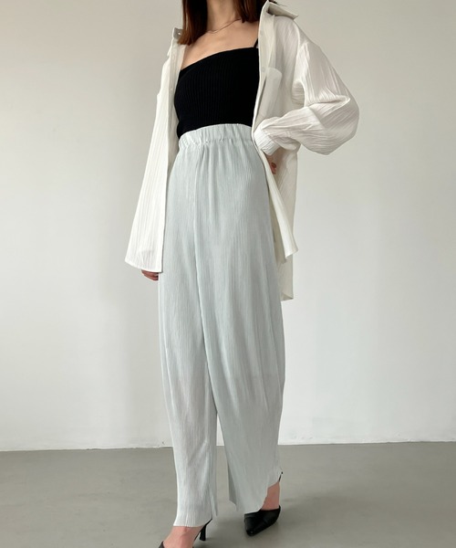 CLEA（クレア）の「セルフカット／プリーツイージーパンツ（その他パンツ・レディース・ブラック/ベージュ/ブラウン/グレー・FREE）」の12枚目の写真