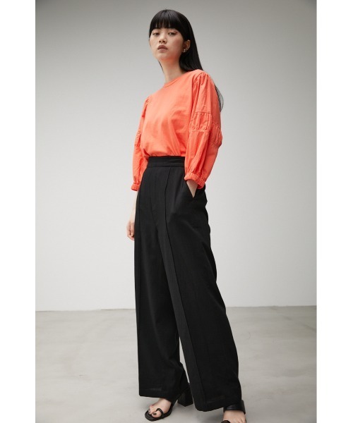 AZUL by moussy（アズールバイマウジー）の「LINEN TOUCH COLOR PANTS/リネンタッチカラーパンツ（その他パンツ・レディース・ブラック/オレンジ/ブルー/グリーン・SMALL/MEDIUM）」の7枚目の写真