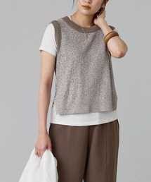 KOBE LETTUCE（コウベレタス）の「バックVネックメランジニットベスト[C6370]（ベスト）」