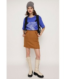 SLY | CRUSH TWEED S/SK クラッシュ ツイード ショートスカート ミニスカート(スカート)