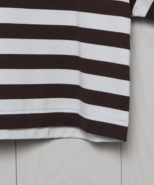 H　BEAUTY&YOUTH UNITED ARROWS（エイチビューティーアンドユースユナイテッドアローズ）の「＜H＞COTTON CROPPED LONG SLEEVE T-SHIRT/Tシャツ（Tシャツ/カットソー・レディース・ダークブラウン/レッド・FREE）」の14枚目の写真