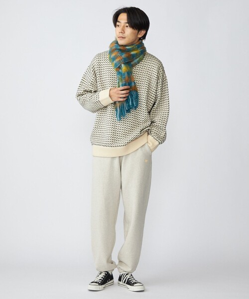 SHIPS（シップス）の「*SHIPS: リラックスフィット バーズアイ クルーネック ニット（ニット/セーター・メンズ・ダークグレー/ナチュラル/ネイビー/レッド・SMALL/MEDIUM/LARGE/X-LARGE）」の5枚目の写真