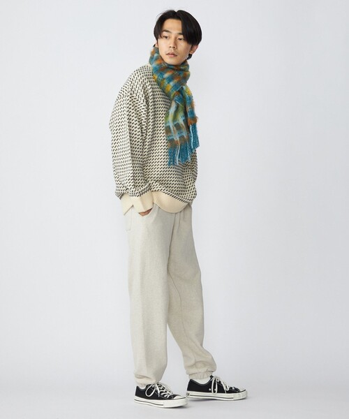 SHIPS（シップス）の「*SHIPS: リラックスフィット バーズアイ クルーネック ニット（ニット/セーター・メンズ・ダークグレー/ナチュラル/ネイビー/レッド・SMALL/MEDIUM/LARGE/X-LARGE）」の15枚目の写真