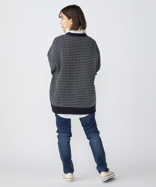 SHIPS（シップス）の「*SHIPS: リラックスフィット バーズアイ クルーネック ニット（ニット/セーター・メンズ・ダークグレー/ナチュラル/ネイビー/レッド・SMALL/MEDIUM/LARGE/X-LARGE）」の20枚目の写真