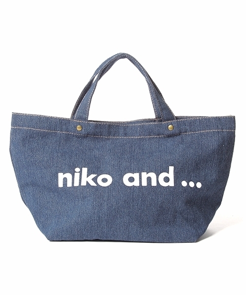 niko and...（ニコアンド）の「オリジナルニコロゴトートBAG M（トートバッグ・レディース・ブラック/ホワイト/ブルー・0）」の3枚目の写真