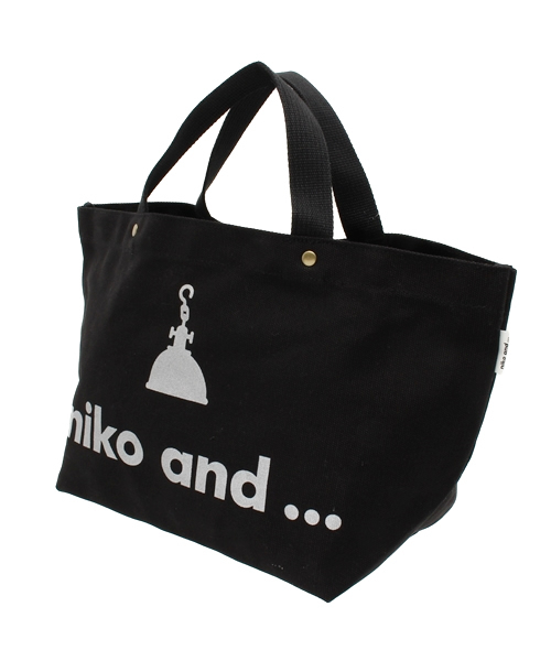niko and...（ニコアンド）の「オリジナルニコロゴトートBAG M（トートバッグ・レディース・ブラック/ホワイト/ブルー・0）」の4枚目の写真
