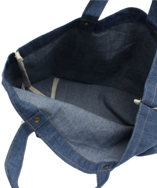 niko and...（ニコアンド）の「オリジナルニコロゴトートBAG M（トートバッグ・レディース・ブラック/ホワイト/ブルー・0）」の10枚目の写真