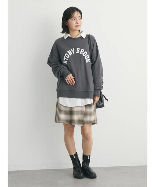 Green Parks(グリーンパークス)の「ロゴミニ裏毛プルオーバー(スウェット・レディース・ネイビー/チャコールグレー/ピンク/杢グレー・FREE)」の21枚目の写真