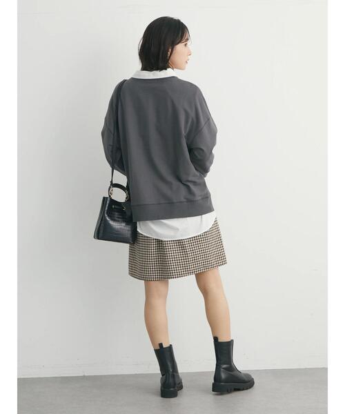 Green Parks(グリーンパークス)の「ロゴミニ裏毛プルオーバー(スウェット・レディース・ネイビー/チャコールグレー/ピンク/杢グレー・FREE)」の19枚目の写真