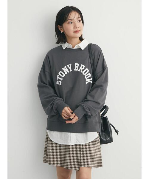 Green Parks(グリーンパークス)の「ロゴミニ裏毛プルオーバー(スウェット・レディース・ネイビー/チャコールグレー/ピンク/杢グレー・FREE)」の18枚目の写真