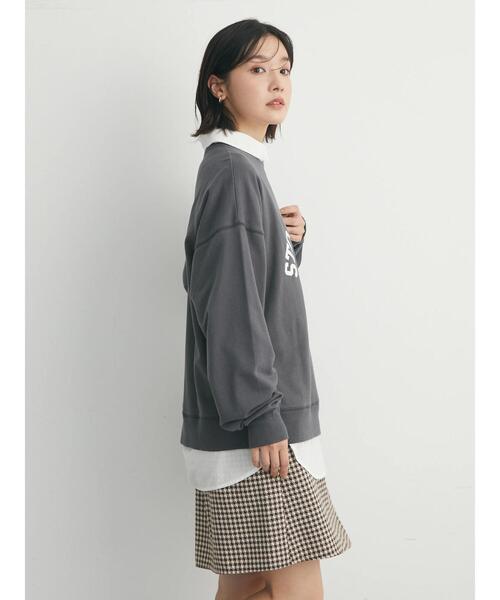 Green Parks(グリーンパークス)の「ロゴミニ裏毛プルオーバー(スウェット・レディース・ネイビー/チャコールグレー/ピンク/杢グレー・FREE)」の17枚目の写真