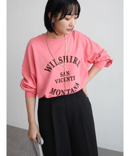 Green Parks(グリーンパークス)の「ロゴミニ裏毛プルオーバー(スウェット・レディース・ネイビー/チャコールグレー/ピンク/杢グレー・FREE)」の16枚目の写真