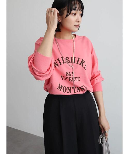 Green Parks(グリーンパークス)の「ロゴミニ裏毛プルオーバー(スウェット・レディース・ネイビー/チャコールグレー/ピンク/杢グレー・FREE)」の15枚目の写真