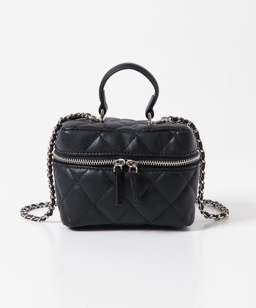 URBAN RESEARCH ROSSO WOMEN(アーバンリサーチ ロッソ)の「キルティングバニティポシェット(ショルダーバッグ・レディース・ブラック/ラベンダー/ホワイト・-)」の12枚目の写真