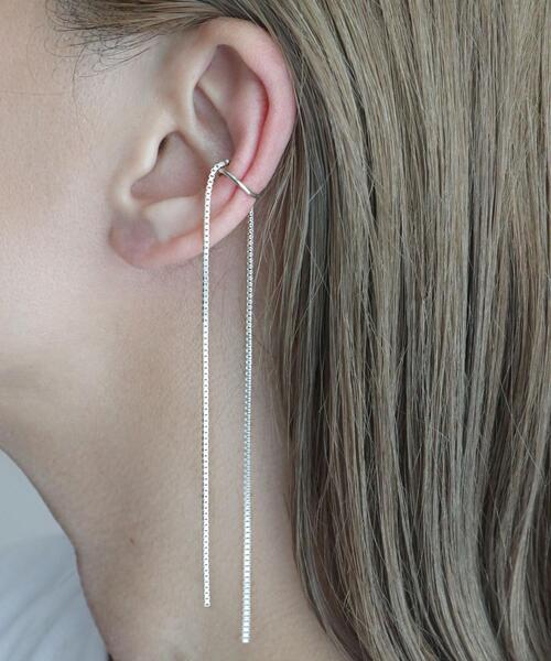 in mood(インムード)の「<in mood>V CHAIN イヤーカフ(イヤーカフ・レディース・シルバー/ゴールド・FREE)」の3枚目の写真