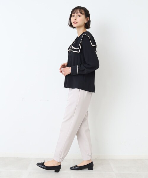 DRESKIP（ドレスキップ）の「◆セーラーカラー配色ブラウス（シャツ/ブラウス・レディース・ホワイト系7/ベージュ系4/ブラック系4・03/02）」の15枚目の写真