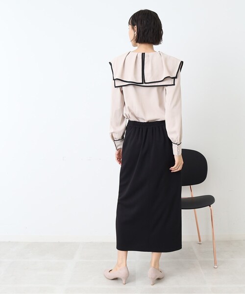 DRESKIP（ドレスキップ）の「◆セーラーカラー配色ブラウス（シャツ/ブラウス・レディース・ホワイト系7/ベージュ系4/ブラック系4・03/02）」の22枚目の写真