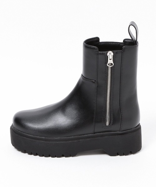 PAGEBOY(ページボーイ)の「ZIPプラットフォームブーツ(ブーツ・レディース・ブラック/オフホワイト・M/L)」の10枚目の写真