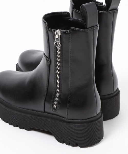 PAGEBOY(ページボーイ)の「ZIPプラットフォームブーツ(ブーツ・レディース・ブラック/オフホワイト・M/L)」の12枚目の写真